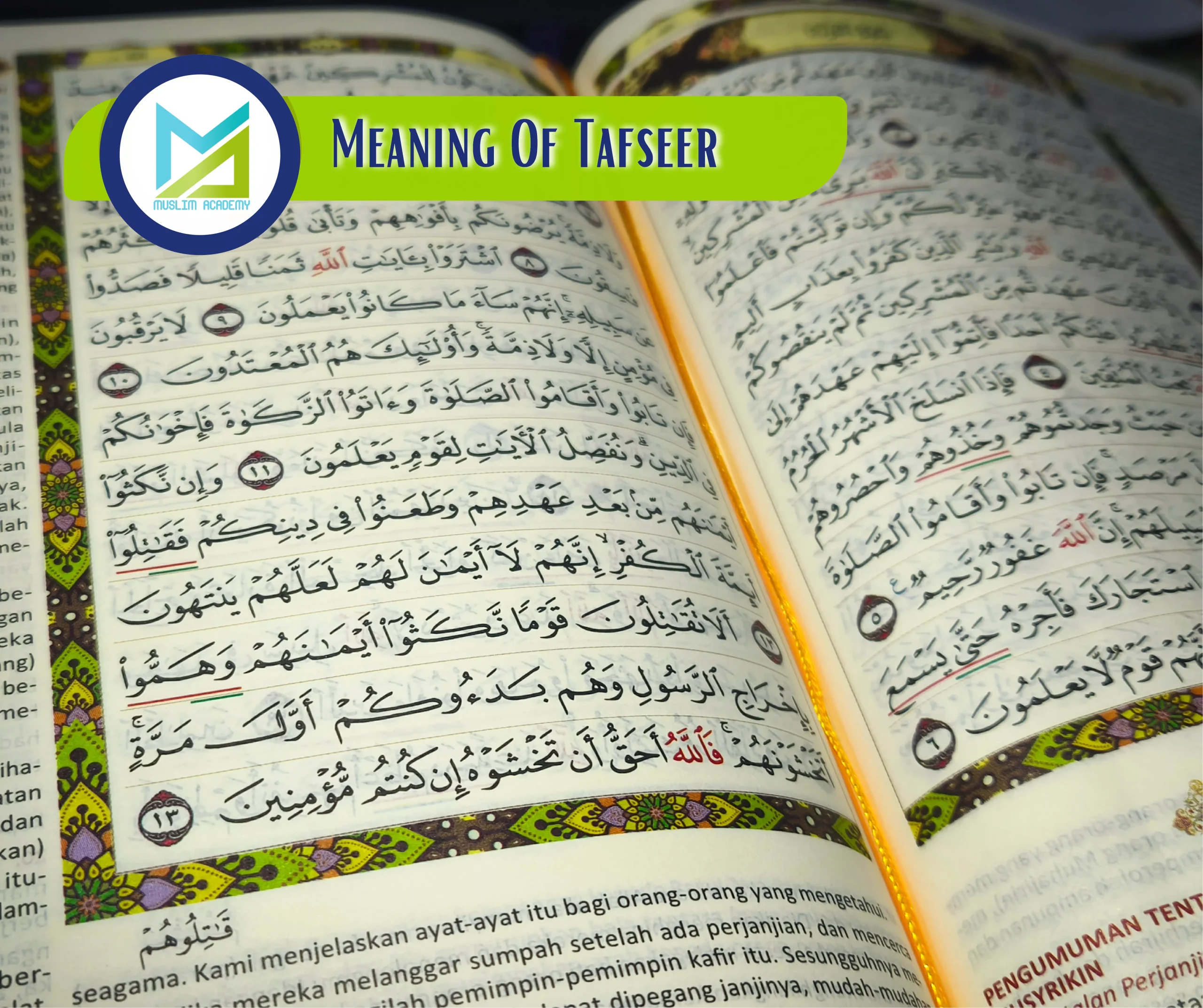 Meaning Of Tafseer, Muslim Academy
